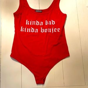 Red bodysuit